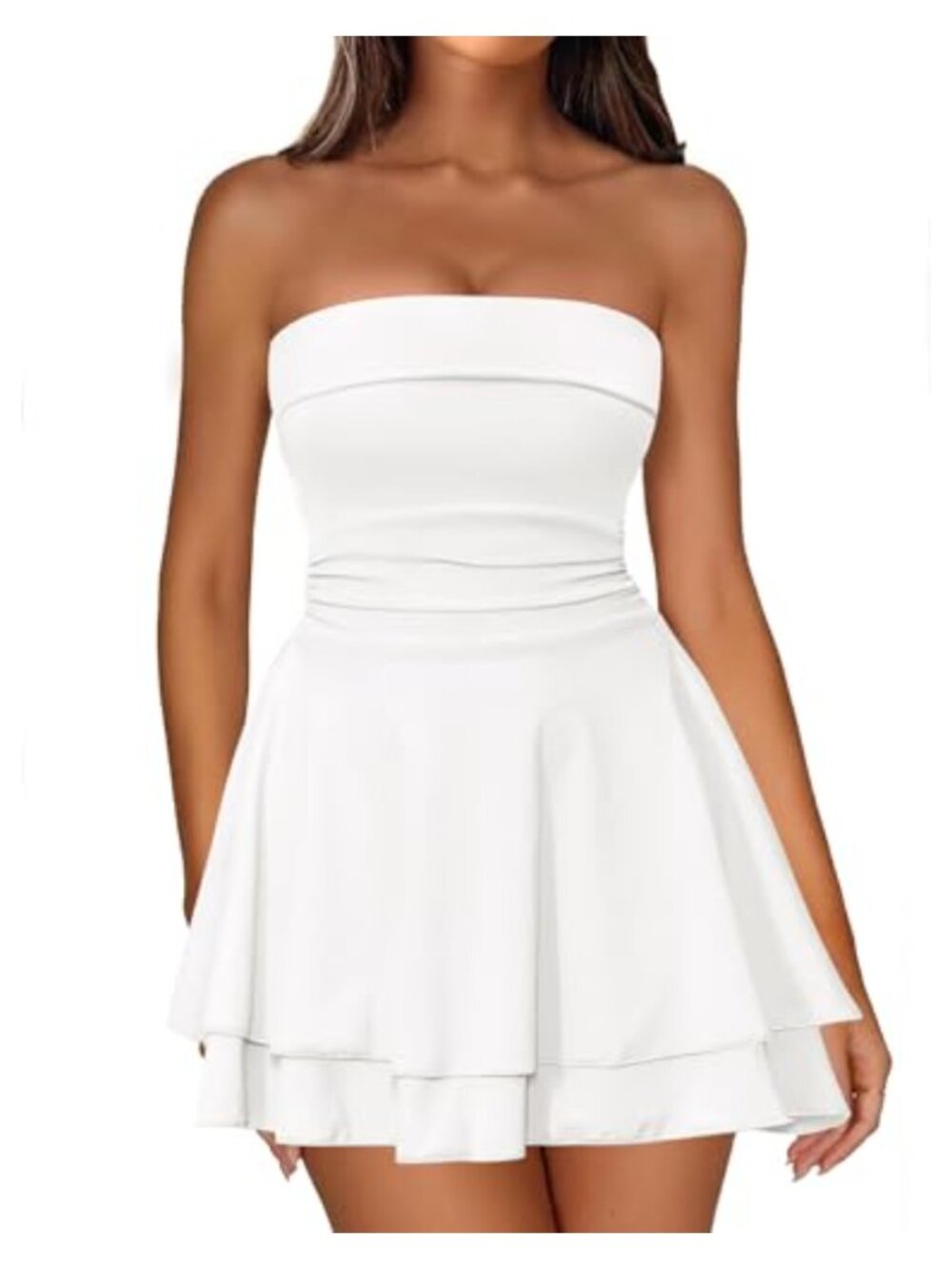 Sexy Strapless Tube Top Mini Dress Corset Party Club Cocktail